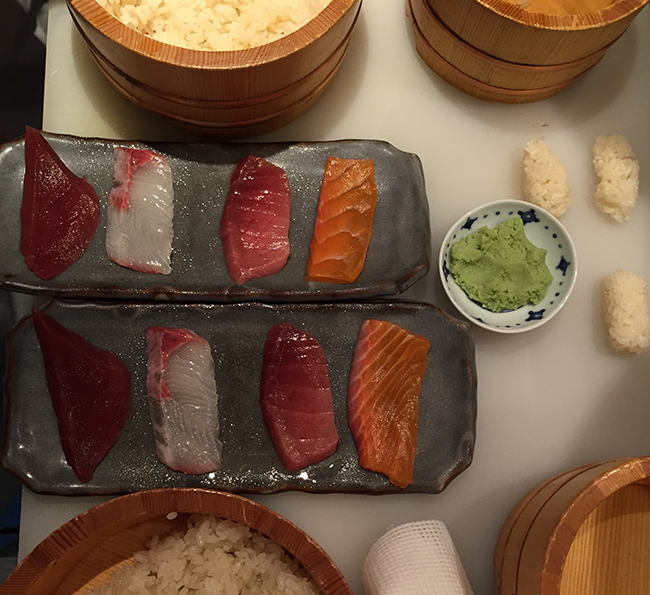 aula de sushi