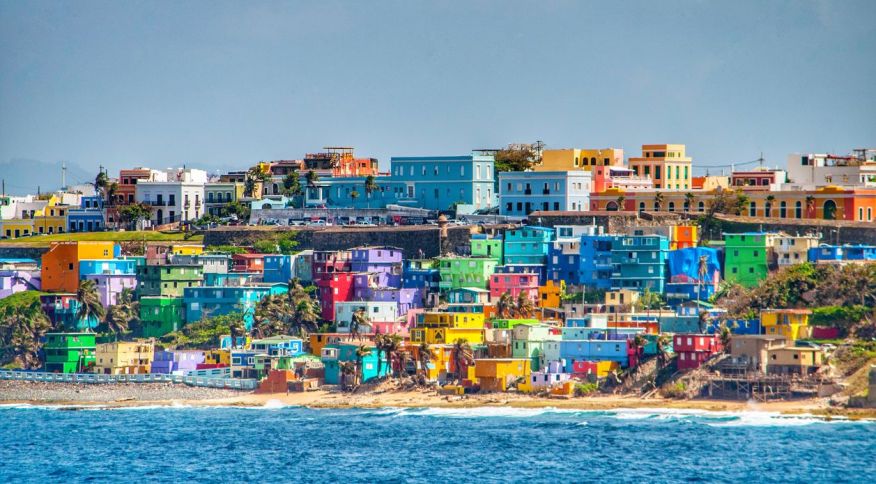 Island life and island colors in San Juan, Puerto Rico.