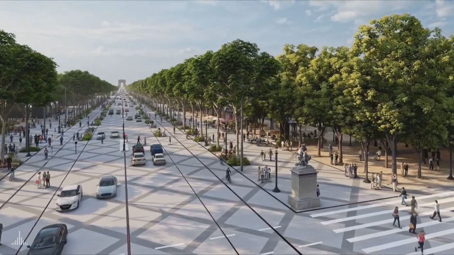 Champs-Élysées, em Paris, terá menos carros e mais árvores com revitalização