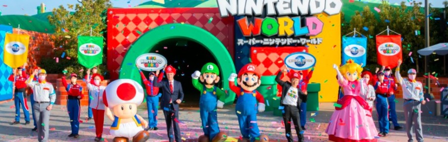 Atração temática é uma espécie de jogo imersivo no qual os visitantes podem competir uns contra os outros e se sentirem no reino de Mario e Luigi