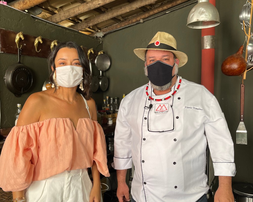 Chef Flavio trombino e Daniela Filomeno Xapuri