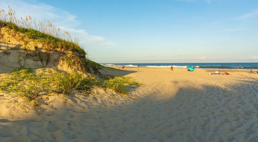 Praia salva-vidas, Ocracoke Island, Carolina do Norte: A praia número 1 dos EUA deste ano, de acordo com uma lista anual do cientista costeiro "Dr. Beach", é um trecho selvagem nos Outer Banks da Carolina do Norte.
